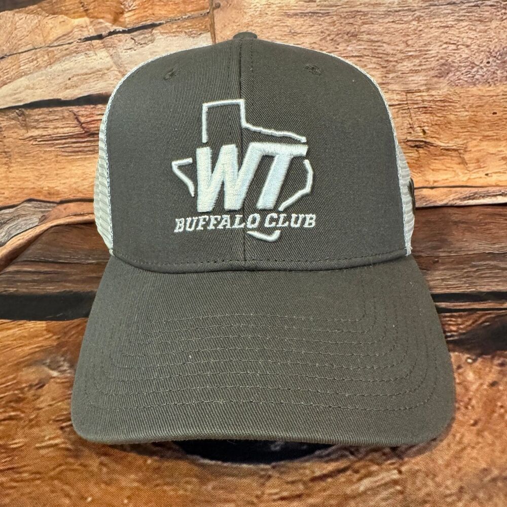 WT Buffalo Club Hat Under Armour UA931 Trucker Snapback OSFM Gray White